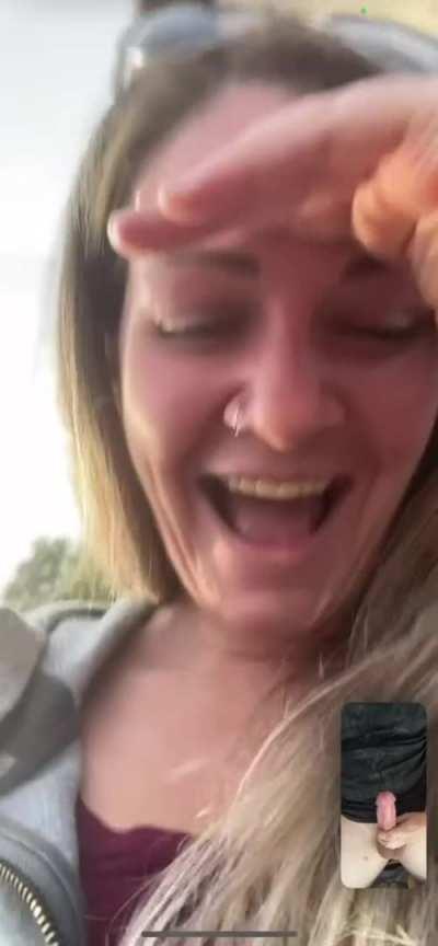 Cute MILF neglects her sons football practice to watch me beat my meat on facetime