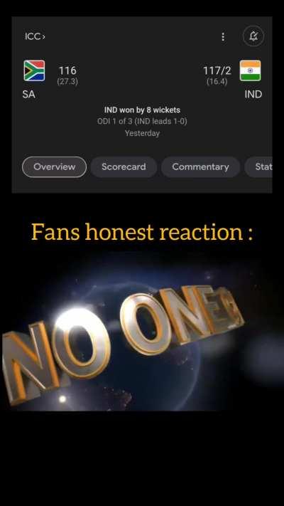 Cricket fans on SA series.