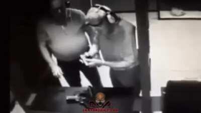 testing a gun on my hand