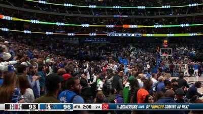 [Highlight] Dwight Powell blocks Paul George leading to the Reggie Bullock Three Pointer To Give the Mavericks the Lead