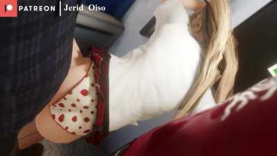 Marie Rose Creampied in The Train (Jerid)