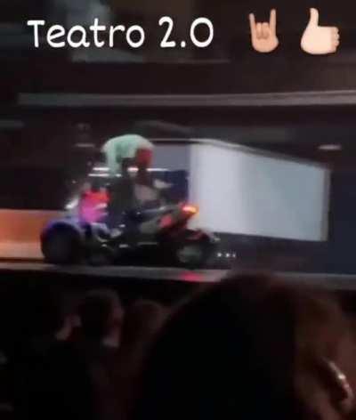 This is not a movie but a theather - everything is happening live on the stage.