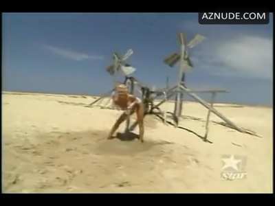 Victoria Silvstedt flashing her big fake tits in an uncensored episode of 