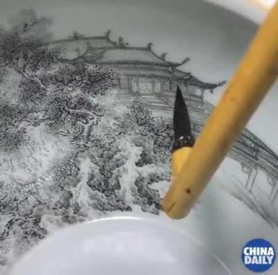 Painting the inside of a Bowl