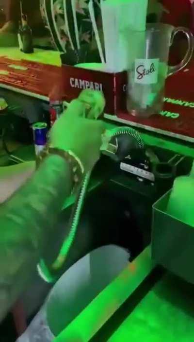 A small drink, for a little guy