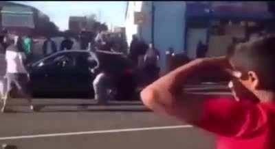 Dude runs right into car