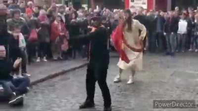 Kid tries to make a song about Jesus but just ends up talking about sucking dick the whole time