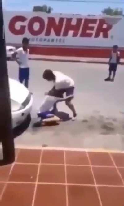 Nothing much, just a regular school fight...