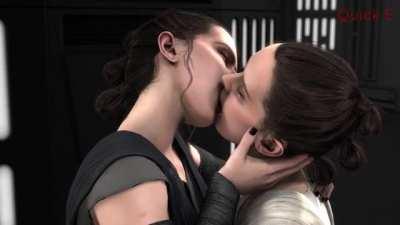 Sith Rey and Rey making out (Quick-E)