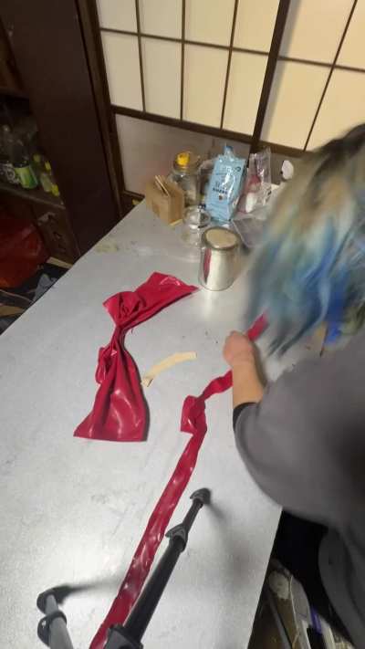 8 Hours of Hardcore Latex Gear Modding — Reinforcing My Rubber Miko Outfit in Full Timelapse
