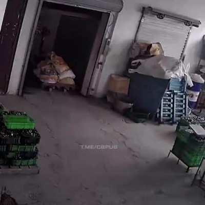 He just going to drag this load into the elevator and close the door.