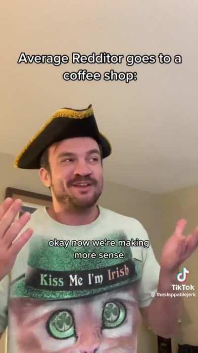 Average Redditor goes to a coffee shop