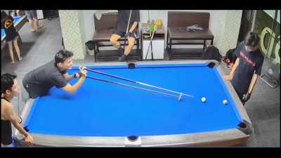 While playing pool