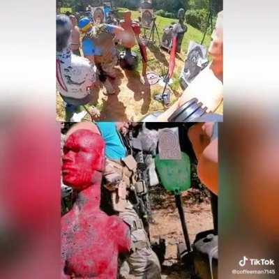 Training to fight motionless armless threats 