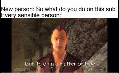 Please do not join us. We are here just because we have been forsaken by everybody else.