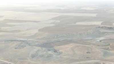 Coalition airstrike on IS tunnels southwest of Mosul, Iraq today