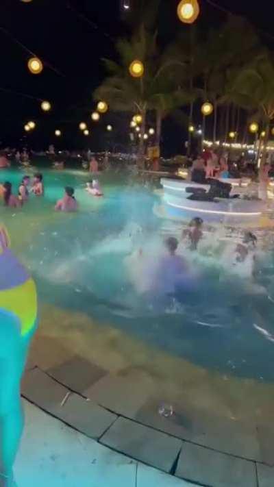 If I jump in the pool