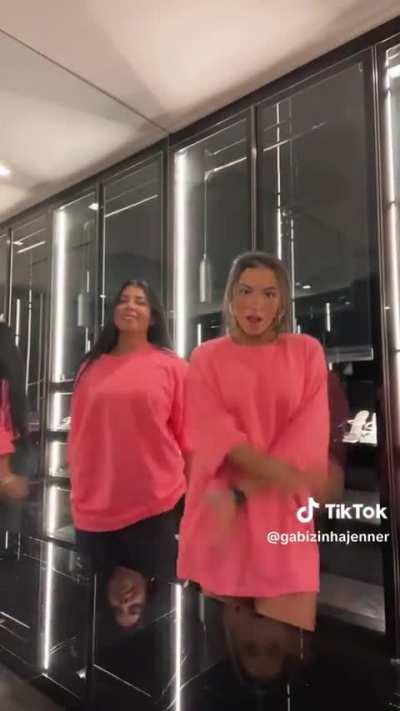 She can throw it with a big t shirt wow