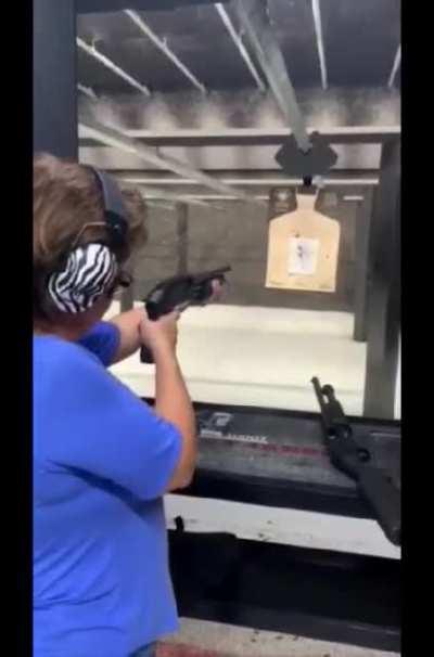 My mother wanted a pistol grip 12 gauge, I told her she was going to hurt herself. Her idiot friend took her to the range without my knowledge.