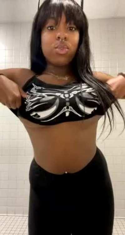 Revealing my big titties :)