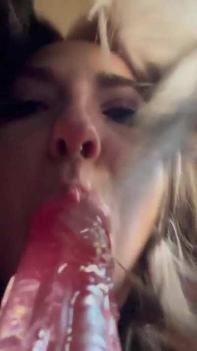 (NSFW) Spit Queen at it again with: Your balls POV.