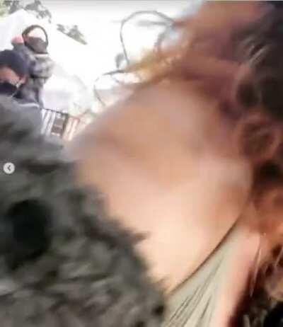 showing off the covid shot