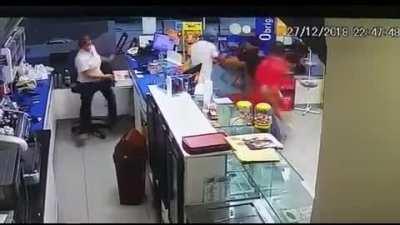 Robbing a gas station in Brazil