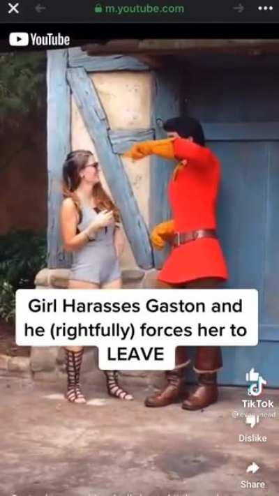 To grope a character performer