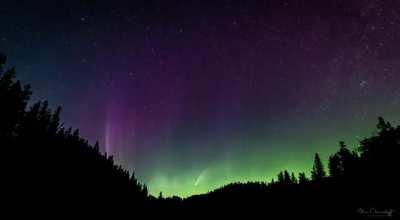 NEOWISE + Aurora, July 13th 2020, NW of Cochrane