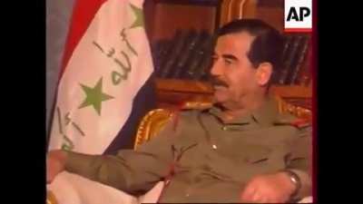 Saddam meets with iran's minster of health and iran's minister of foreign affairs (didnt add the music lol)