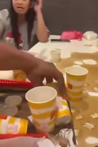 Showing off with his friends