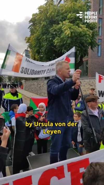 Irish politician Richard Boyd Barrett speaks out against the Israeli government.