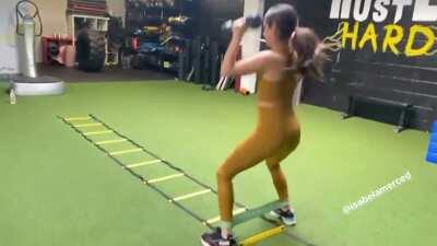 Getting her fitness on