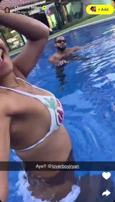 Christina Milian dancing in the pool ❤️