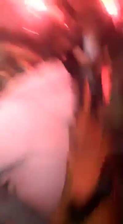 Lighting a firework indoors