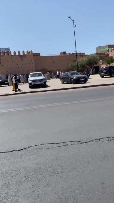 The medina walls of marrakech aftermath