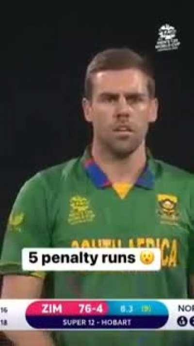 Zim was awarded 5 runs penalty . But Why???