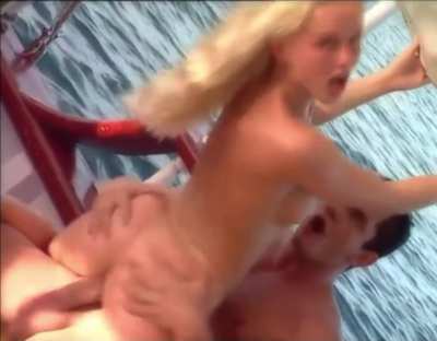 Silvia legendary boat scene with an other legend Lea De Mae ( RIP)