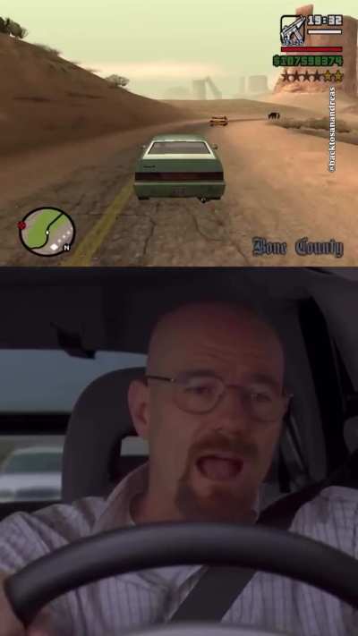 Quando a vida era simples, viajando pelo mapa do GTA San Andreas