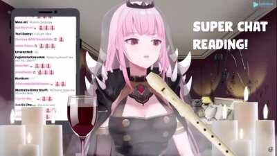 Angry reaper playing the flute