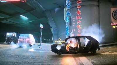 Best (and most immersive) glitch ever happened yet to me in Cyberpunk. Just beauty of modern sci-fi.