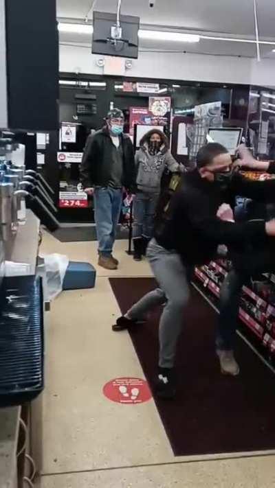 Man Gets Hit In The Face With A Can And Beatdown After Calling A Man The N Word