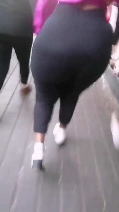 Curvy African Aunty Walking