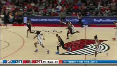 [Highlight] Jalen Williams yams it through the hard foul