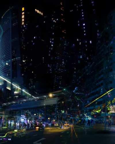 I photograph multiple exposures of cities. This is Hong Kong.