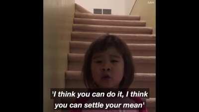 Toddler gives her mother advice after hearing parents fight