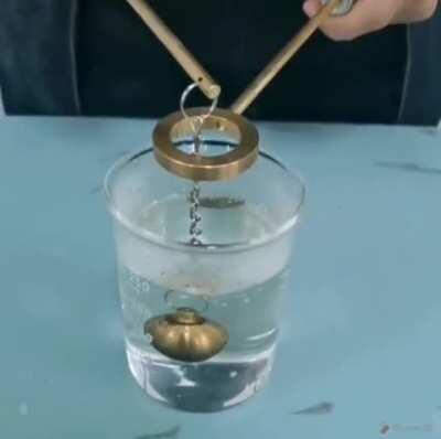 The metal balls shrink in cold too.