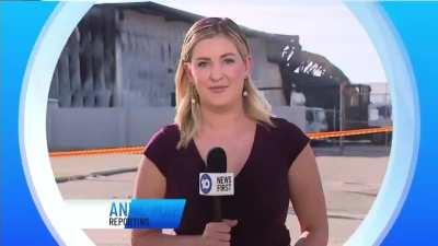 Kid nuts himself on bike outside Belmont fire scene. Feel so sorry for the poor bloke...