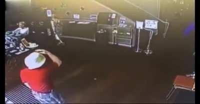 Lady poops on the floor in public