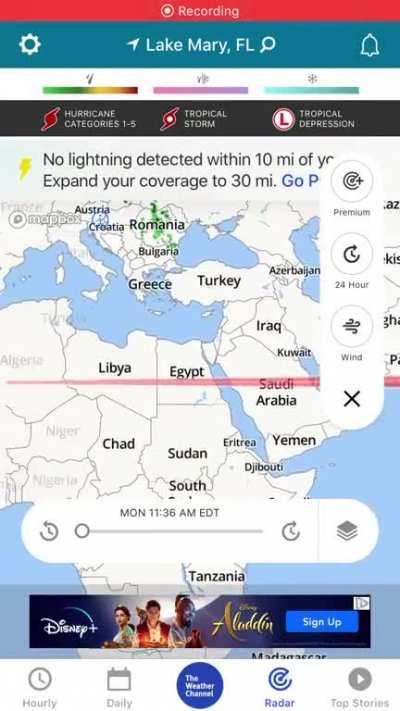 This dang cone shows it’s gonna circle the Earth